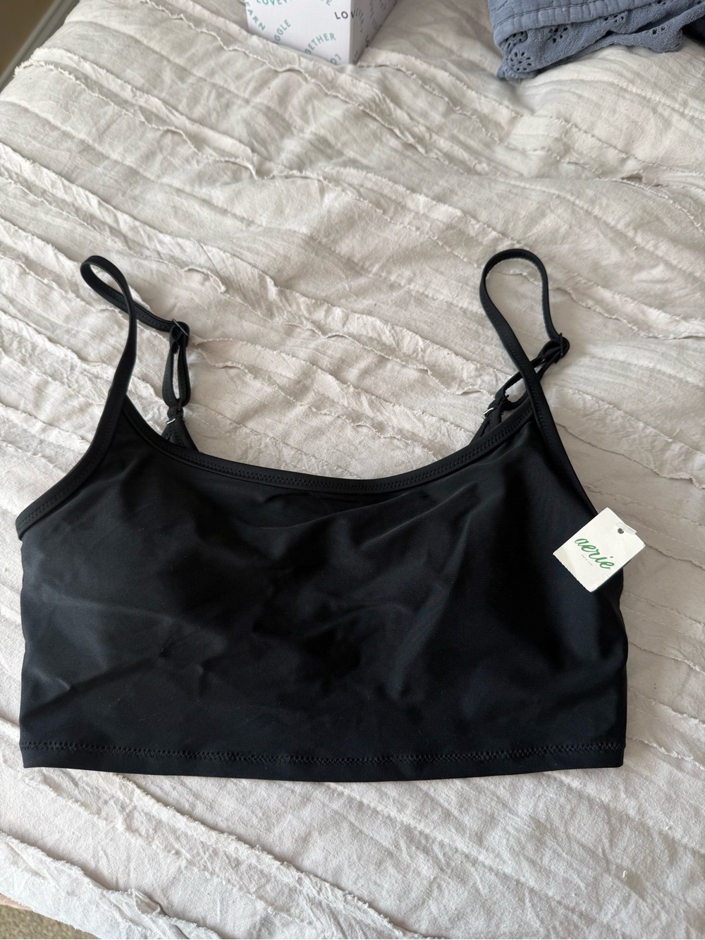 New with Tags Aerie Black Swim Top Size Small NWT Bikini Top